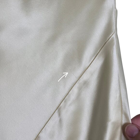 House‎ of CB Safaira Buttermilk Satin Draped Cowl Neck Maxi Dress Size XS - Picture 10 of 14